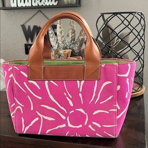 Kate Spade Vibrant Pink and Tan Tote